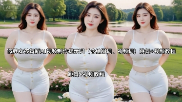 微胖女孩舞蹈AI视频制作提示词（含绘图词、视频词） 跳舞+视频教程|小鸡网赚博客