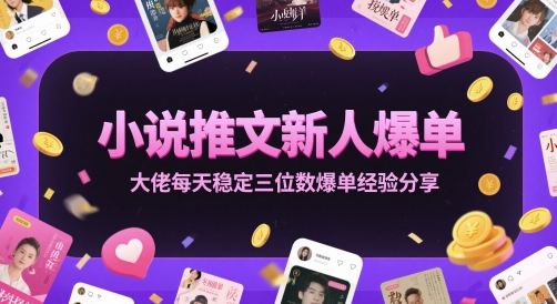 小说推文新人爆单大佬每天稳定三位数爆单经验分享|小鸡网赚博客