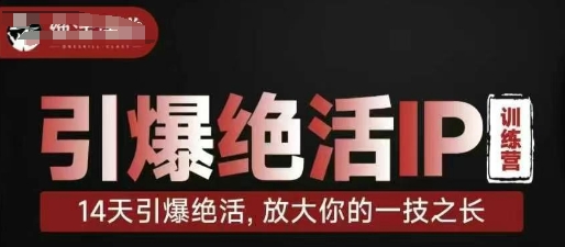 引爆绝活IP训练营，14天引爆绝活，放大你的一技之长|小鸡网赚博客
