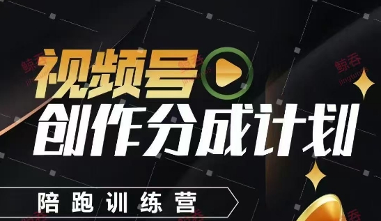 视频号创作分成计划陪跑训练营，手把手教会你如何制作视频，细水长流型项目|小鸡网赚博客