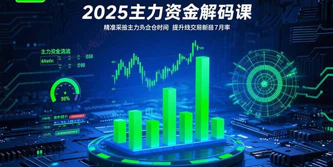 （15511期）2025主力资金解码课：精准捕捉主力建仓时机，提升短线交易胜率(更新7月)|小鸡网赚博客
