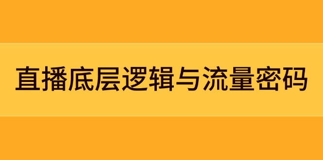 （14695期）直播底层逻辑与流量密码：定位模型+案例拆解，急速流承接与数据优化全攻略|小鸡网赚博客