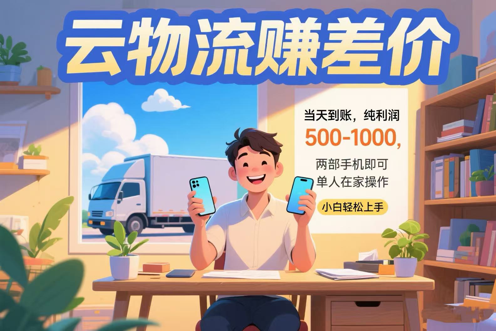 （15492期）云物流赚差价 当天到账纯利润500-1000 两部手机即可 可单人在家操作 小...|小鸡网赚博客