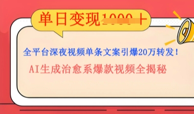 全平台深夜文案新风口：DeepSeek生成百万播放量金句，治愈系内容涨粉速度快4倍|小鸡网赚博客