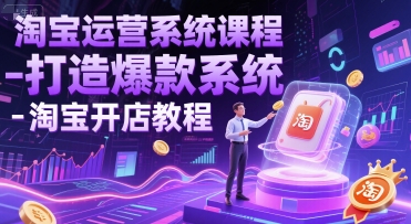 淘宝运营系统课程-打造爆款系统-淘宝开店教程|小鸡网赚博客