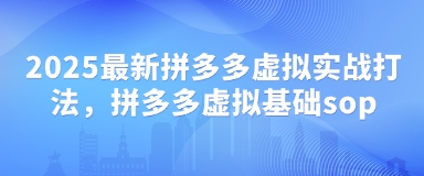 2025最新拼多多虚拟实战打法，拼多多虚拟基础sop|小鸡网赚博客