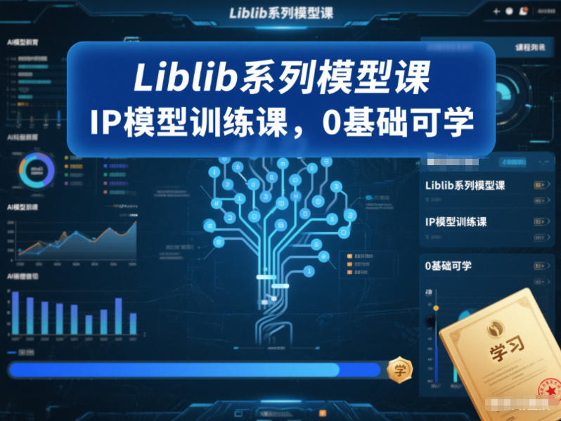 Liblib系列模型课，IP模型训练课，0基础可学|小鸡网赚博客