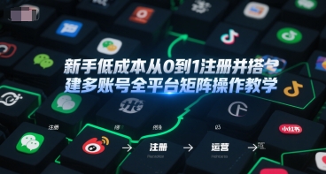 新手低成本从0到1注册并搭建多账号全平台矩阵操作教学，手机号-邮箱-IP-工具|小鸡网赚博客
