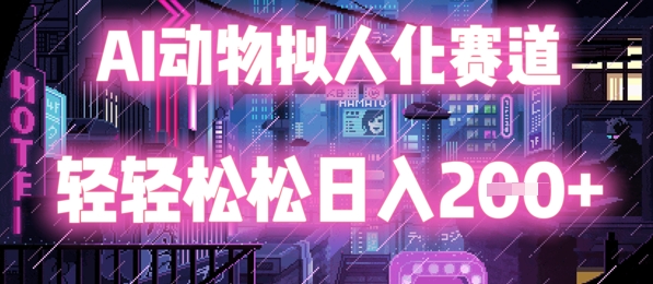AI动物拟人化赛道，轻轻松松日入2张|小鸡网赚博客