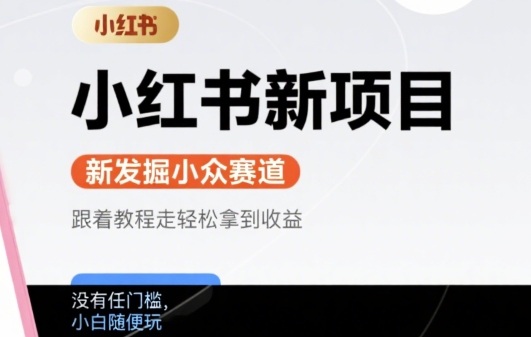 小红书新项目，新发掘出来的小众赛道 ，跟着教程走轻松拿到收益，没有任何门槛，小白随便玩|小鸡网赚博客