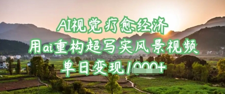 AI视觉疗愈经济：用ai重构超写实风景视频，单日变现多张|小鸡网赚博客