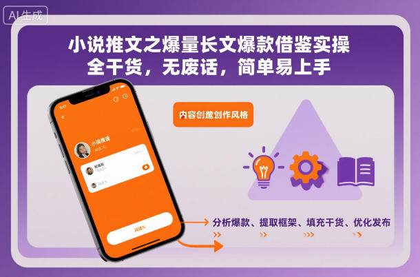 小说推文之爆量长文爆款借鉴实操，全干货，无废话，简单易上手|小鸡网赚博客