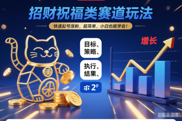 招财祝福类赛道玩法，快速起号涨粉，超简单，小白也能学会！|小鸡网赚博客