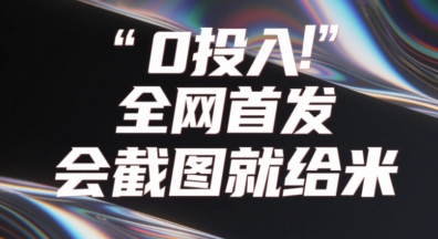0投入，全网首发，会截图就给米，用户亲测有效，赶紧撸|小鸡网赚博客