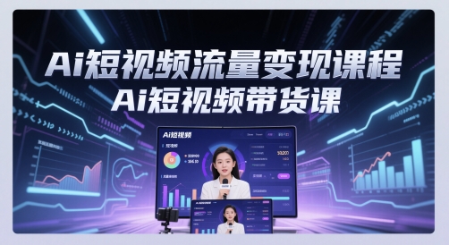 Ai短视频流量变现课程，Ai短视频带货课|小鸡网赚博客