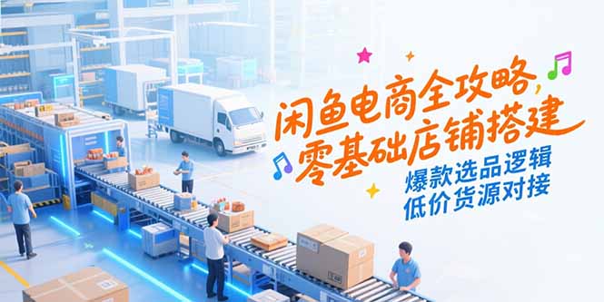 （15325期）闲鱼电商全攻略，零基础店铺搭建，爆款选品逻辑，低价货源对接|小鸡网赚博客