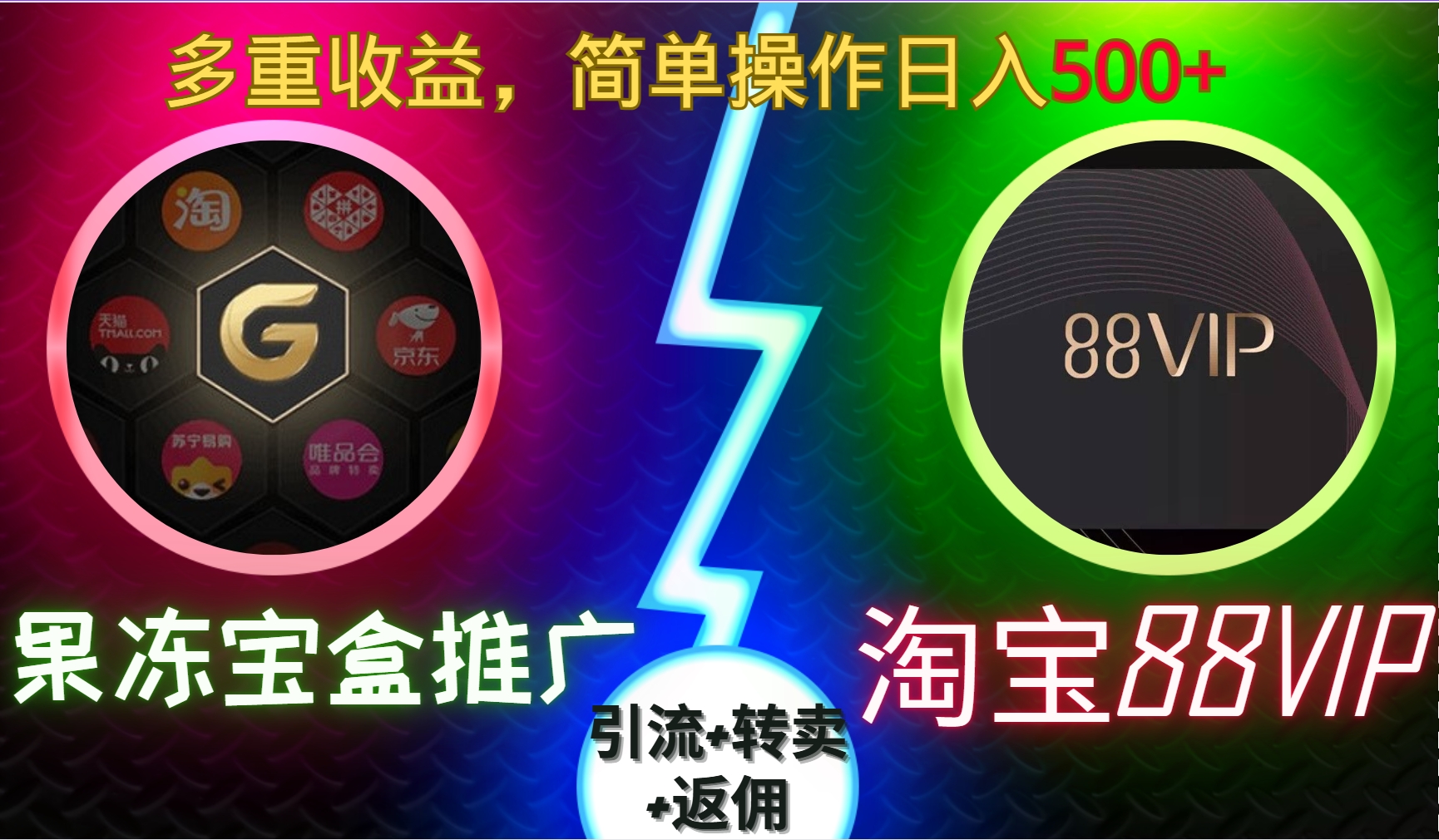 果冻宝盒推广88VIP，引流+转卖+返佣，多重收益，简单操作日入5张【揭秘】|小鸡网赚博客