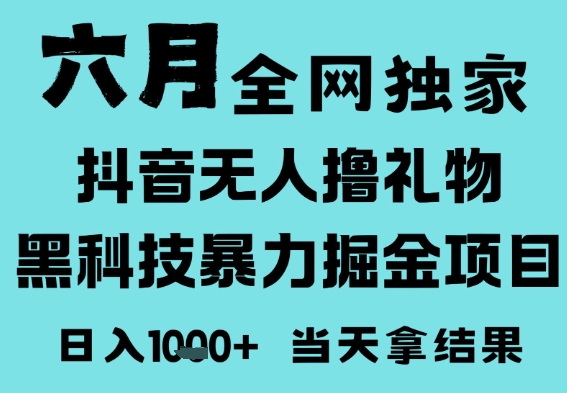 25年6月高爆抖音无人直播最新撸音浪掘金项目，门槛低小白可做，无脑日入1k，可矩阵放大【揭秘】|小鸡网赚博客