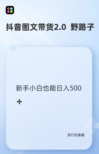 抖音图文带货野路子2.0玩法，暴力起号，单日收益多张，小白也可轻松上手【揭秘】|小鸡网赚博客