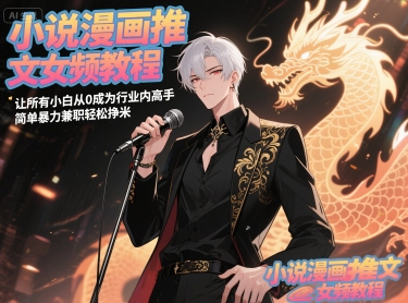 小说漫画推文女频教程，让所有小白从0成为行业内高手，简单暴力兼职轻松挣米|小鸡网赚博客
