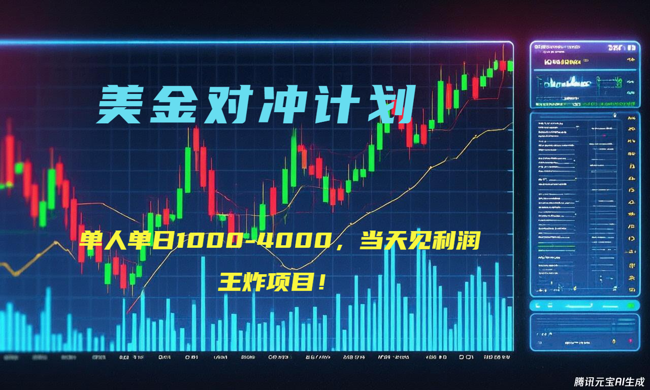 （15333期）2025年最暴力项目“美金先登计划”最新最强对冲战法，每日实际收益1K-4K|小鸡网赚博客