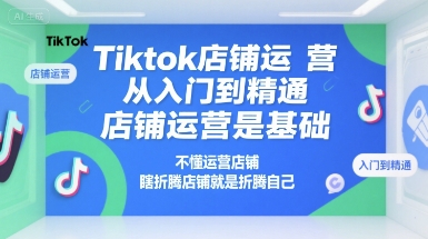 Tiktok店铺运营从入门到精通，店铺运营是基础，不懂运营店铺，瞎折腾店铺就是折腾自己|小鸡网赚博客