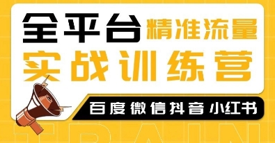 全平台精准流量实战训练营，百度微信抖音小红书SEO引流教程|小鸡网赚博客