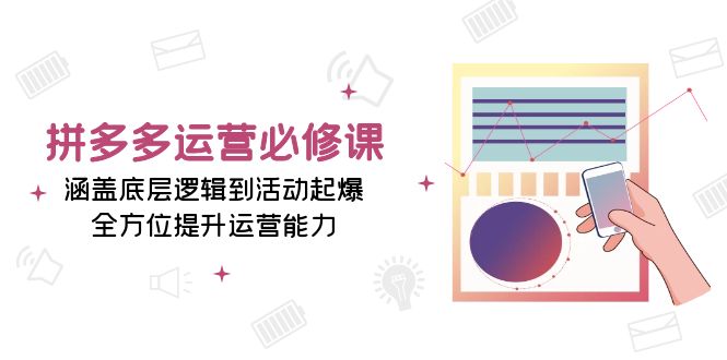 （13647期）拼多多运营必修课：涵盖底层逻辑到活动起爆，全方位提升运营能力|小鸡网赚博客