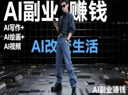 AI改变生活（Ai写作+AI绘画+Ai视频），AI副业挣钱|小鸡网赚博客