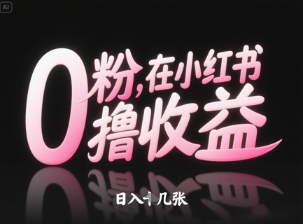 0粉在小红书撸收益，日入几张|小鸡网赚博客