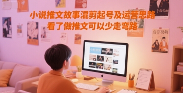 小说推文故事混剪起号及运营思路，看了做推文可以少走弯路|小鸡网赚博客