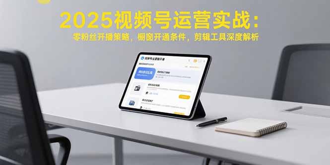 （15505期）2025视频号运营实战：零粉丝开播策略，橱窗开通条件，剪辑工具深度解析|小鸡网赚博客