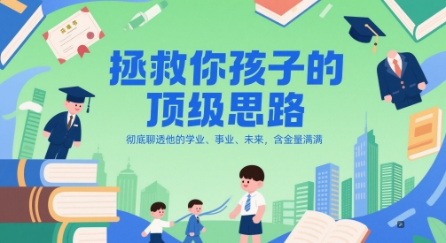 付费文章：拯救你孩子的顶级思路，彻底聊透他的学业、事业、未来，含金量满满|小鸡网赚博客