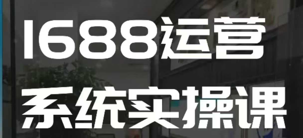 1688高阶运营系统实操课，快速掌握1688店铺运营的核心玩法|小鸡网赚博客