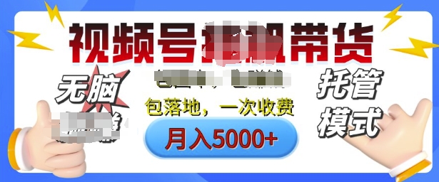 视频号挂J橱窗带货，纯托管模式，日入多张，无需剪辑，无需选品，有账号即可托管【揭秘】|小鸡网赚博客