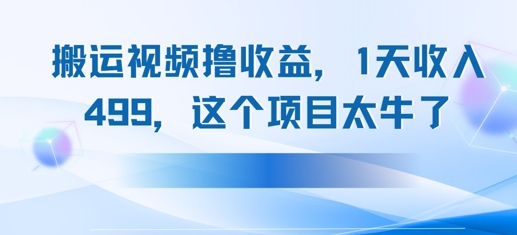 搬运抖音中视频撸收益，1天收入多张，这个项目太牛了|小鸡网赚博客