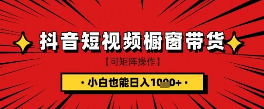 抖音短视频食品橱窗带货，小白轻松上手日入1k+【揭秘】|小鸡网赚博客