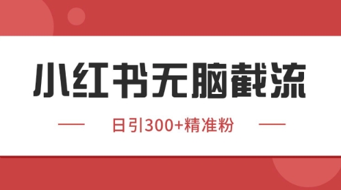 小红书只要你有同行就能获客，独家野路子获客玩法，暴力截流【揭秘】|小鸡网赚博客