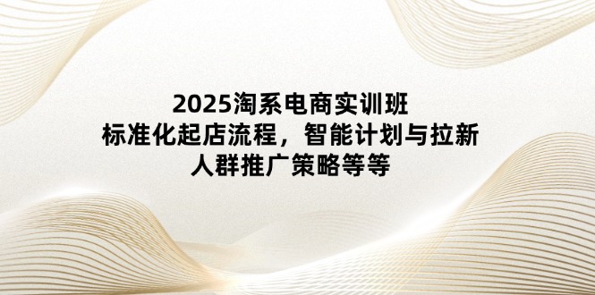 （14522期）2025淘系电商实训班：标准化起店流程，智能计划与拉新，人群推广策略等等|小鸡网赚博客