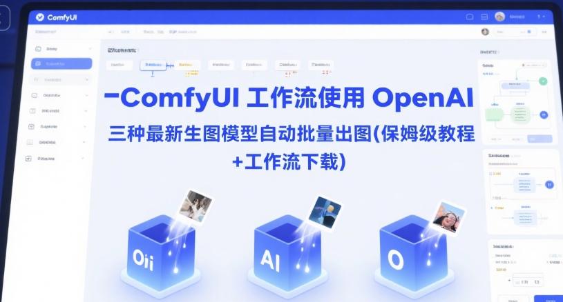 ComfyUI 工作流使用 OpenAI 三种最新生图模型自动批量出图(保姆级教程+工作流下载)|小鸡网赚博客