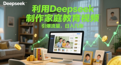 利用Deepseek制作家庭教育视频，引爆流量，日入几张|小鸡网赚博客