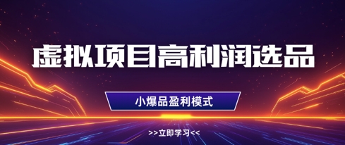虚拟项目高利润选品方法，做好单店利润1W+，可多店倍增利润|小鸡网赚博客