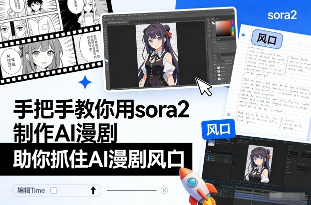 手把手教你用sora2制作AI漫剧，助你抓住AI漫剧风口|小鸡网赚博客