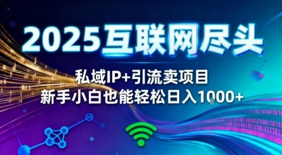 2025网创尽头王炸项目！私域IP+精准引流，新手小白在家躺賺日入1k，零经验也能上手【揭秘】|小鸡网赚博客