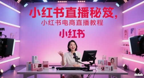 小红书直播秘笈，小红书电商直播教程|小鸡网赚博客