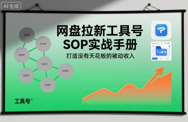 网盘拉新工具号SOP实战手册，打造没有天花板的被动收入|小鸡网赚博客