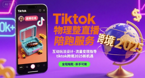 Tiktok物理整蛊直播陪跑服务-tiktok跨境2025|小鸡网赚博客