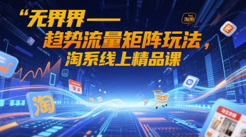 无界-趋势流量矩阵玩法，淘系线上精品课|小鸡网赚博客