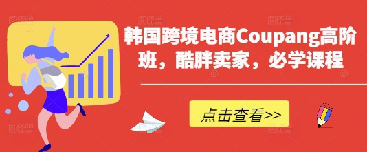 韩国跨境电商Coupang高阶班，酷胖卖家，必学课程|小鸡网赚博客