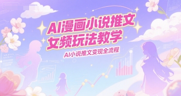 AI漫画小说推文女频玩法教学，AI小说推文变现全流程|小鸡网赚博客